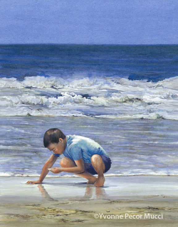 Intrigued Framed 16 x 20 By Yvonne Pecor Mucci