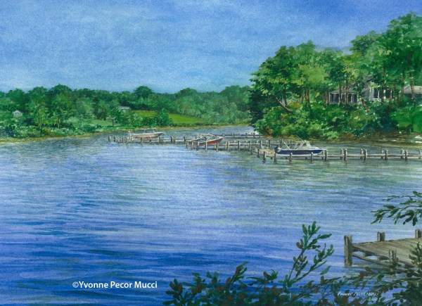 View From The Dock, Fairlee MD – 11 x 17 Framed