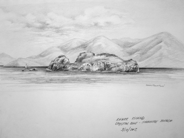 Shark Island in Sapphire Bay, St Thomas US Virgin Islands