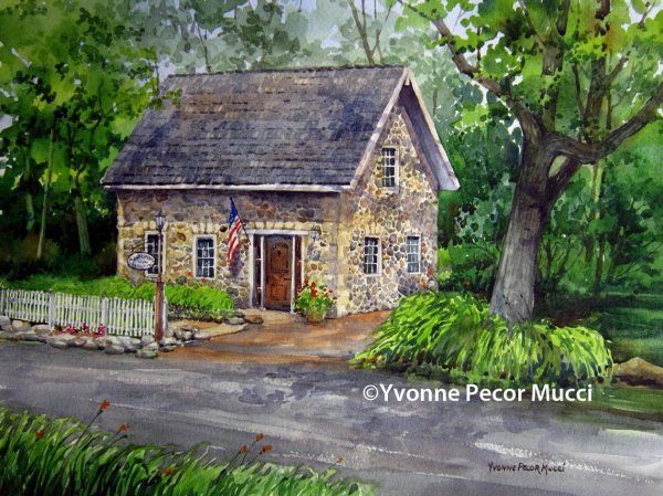 Apothecary watercolor by Yvonne Pecor Mucci